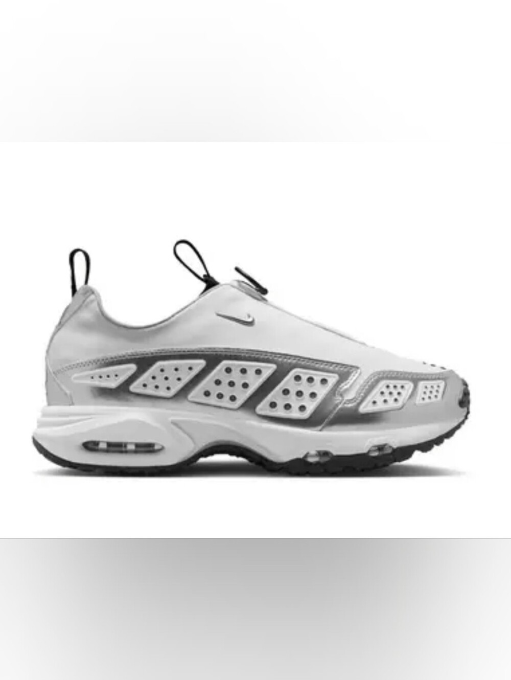 Nike Air Max SNDR "White/Metallic Silver/Black" Women's Shoe Size 8